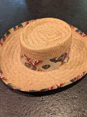 Share Vintage 80's Schlitz Beer Woven Straw Panama Hat - Small/Medium